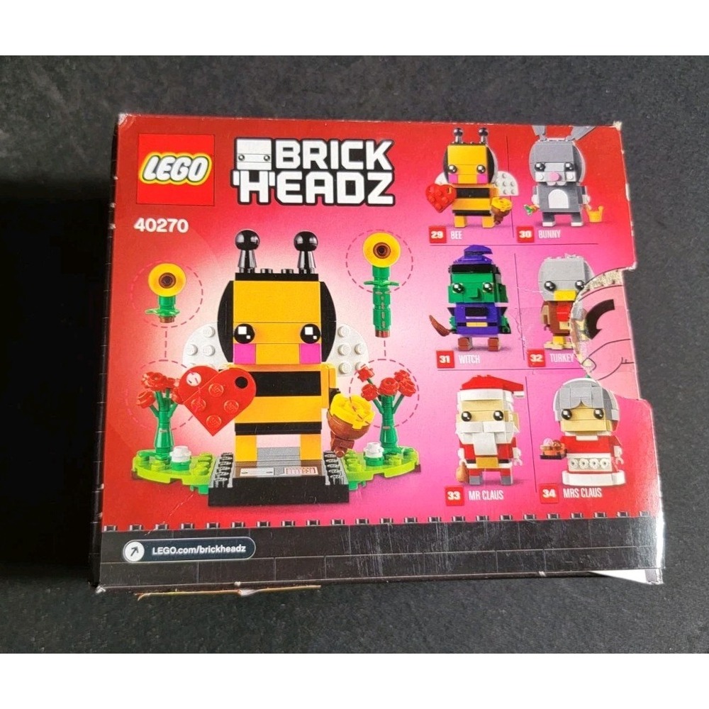 Lego 40270 BEE Valentine's Day BrickHeadz Empty Box Only Replacement Packaging